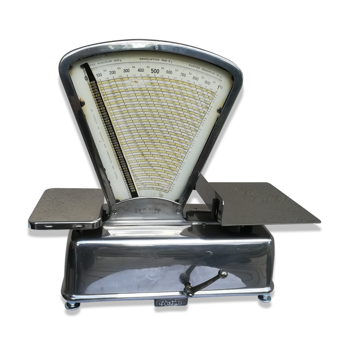Balance Ancienne De Boucher – Testut – Vintage – Acier Inoxydable Blanc