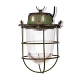 Industrial cage lamp green