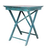 Old folding square table in Burmese teak