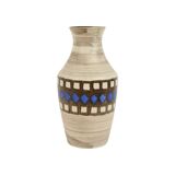 Vintage Bay Vase West Germany Ceramic Beige Brown Blue 619-35