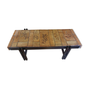 Table fossilisée végétale - pierre
