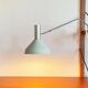 Mid-century minimalist Swiss table lamp with a clamp by Rosemarie and Rico Baltensweiler for Baltensweiler, 1950s.
