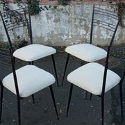 Four chairs by Colette Gueden reupholstered from the 1950s/60s.