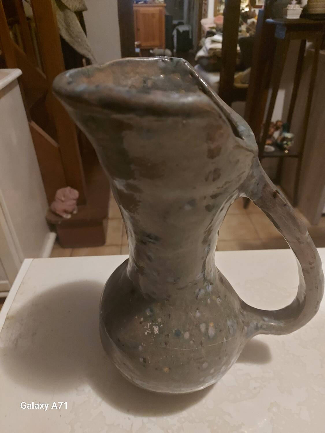 Jug, ancient glazed stoneware pitcher.