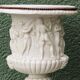 Pair of Medicis Borghese vases in porcelain biscuit and brass.