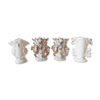 Set of 4 porcelain wedding vases