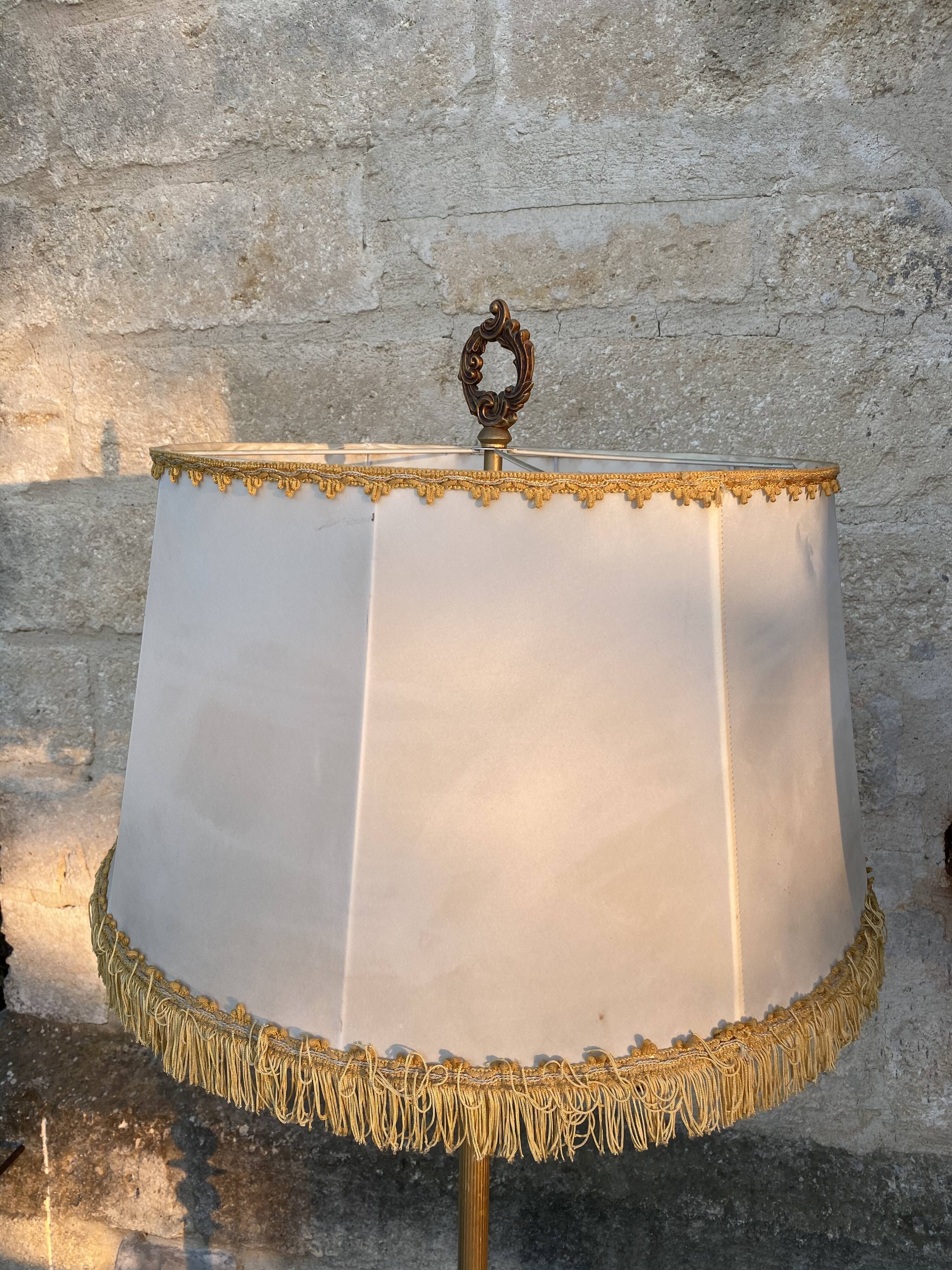 Louis XV style gilded bronze lampfloor, 1960s