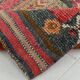 4x12 Vintage Long Wide Vintage Runner, Soft Red Wool Runner Rug, 104x363Cm