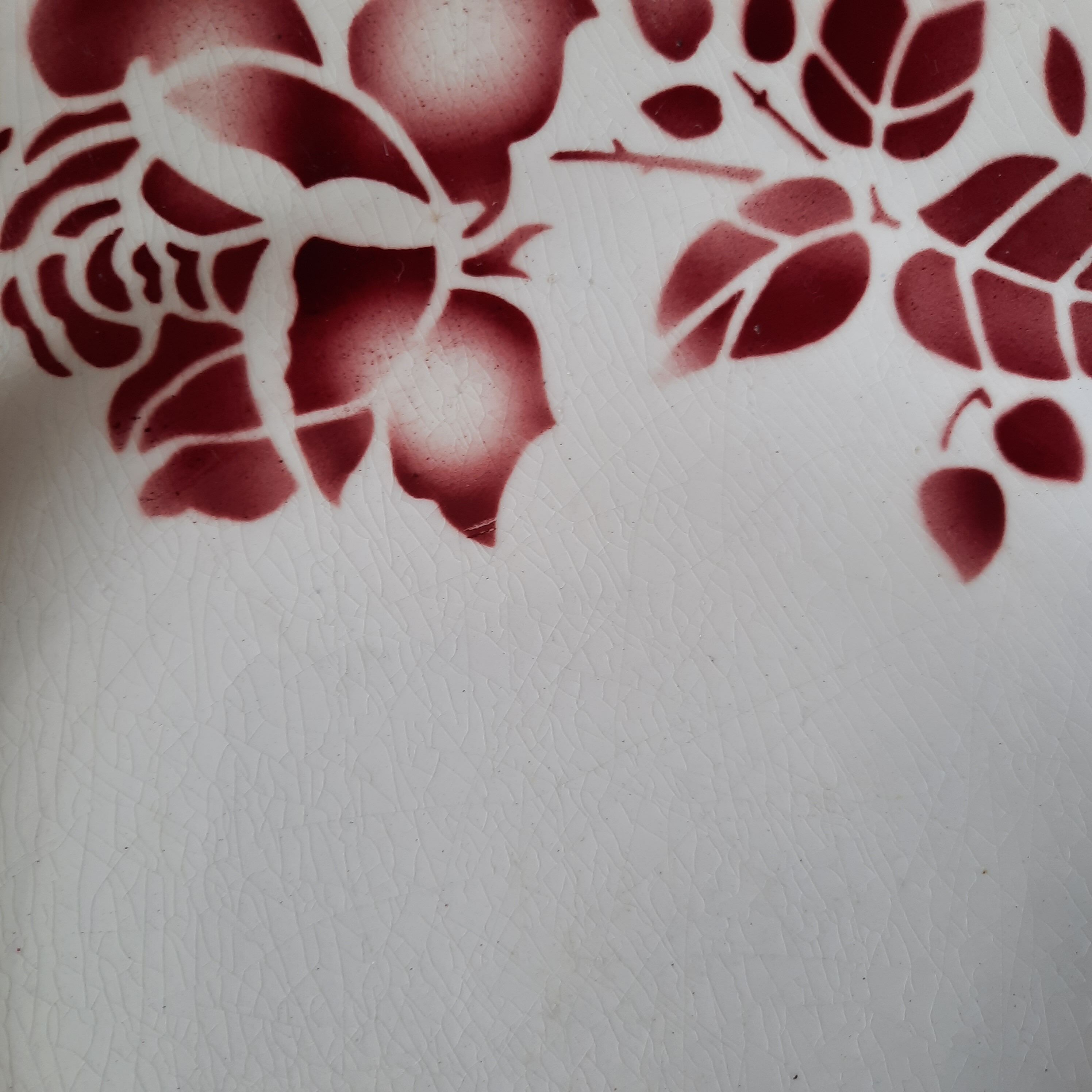 Old flat plates mismatched in earthenware