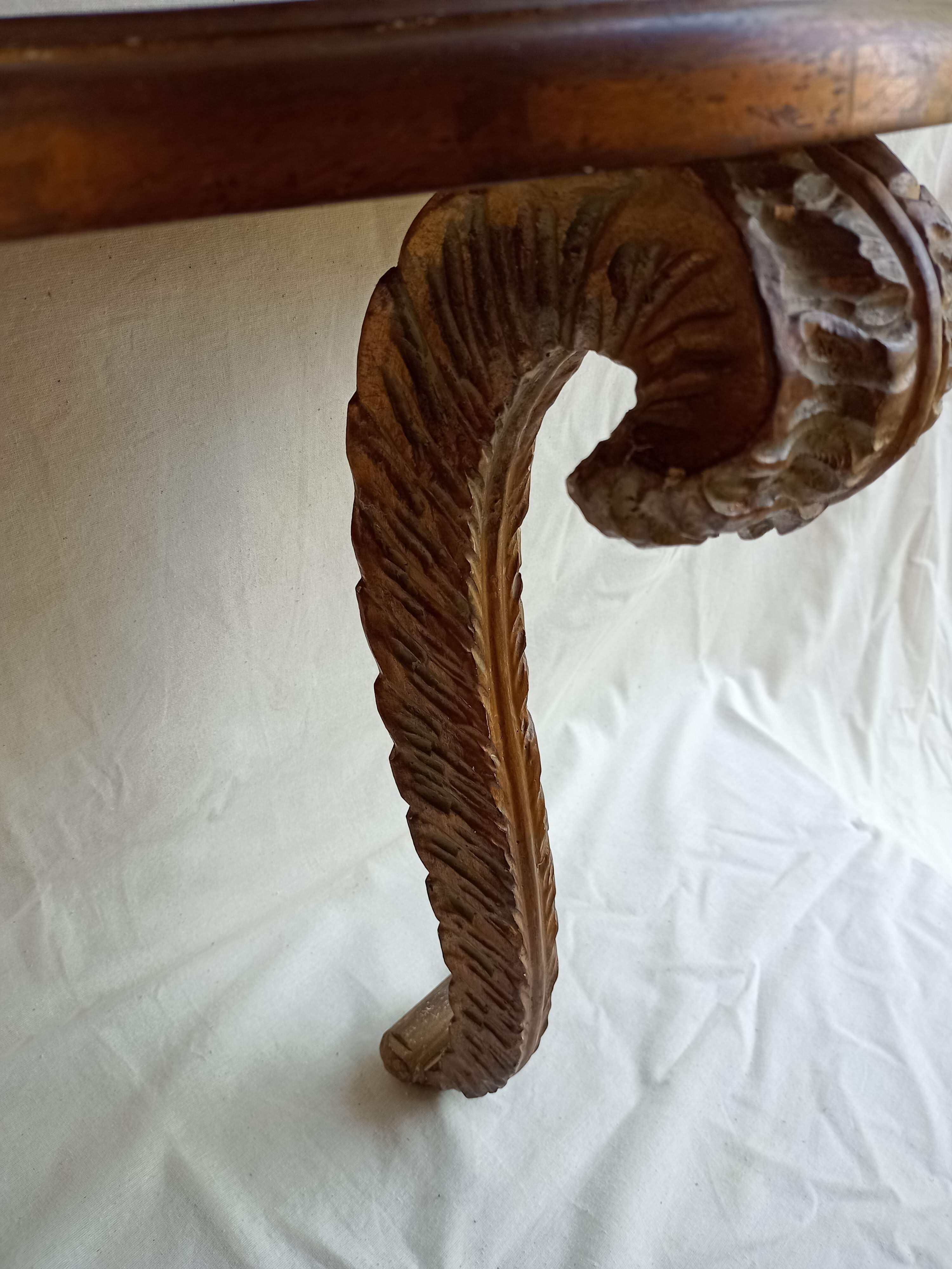 Carved gilded wooden console