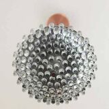 1/4 Vintage glass pendant light / brutalist copper bar lamps  MCM 1970s