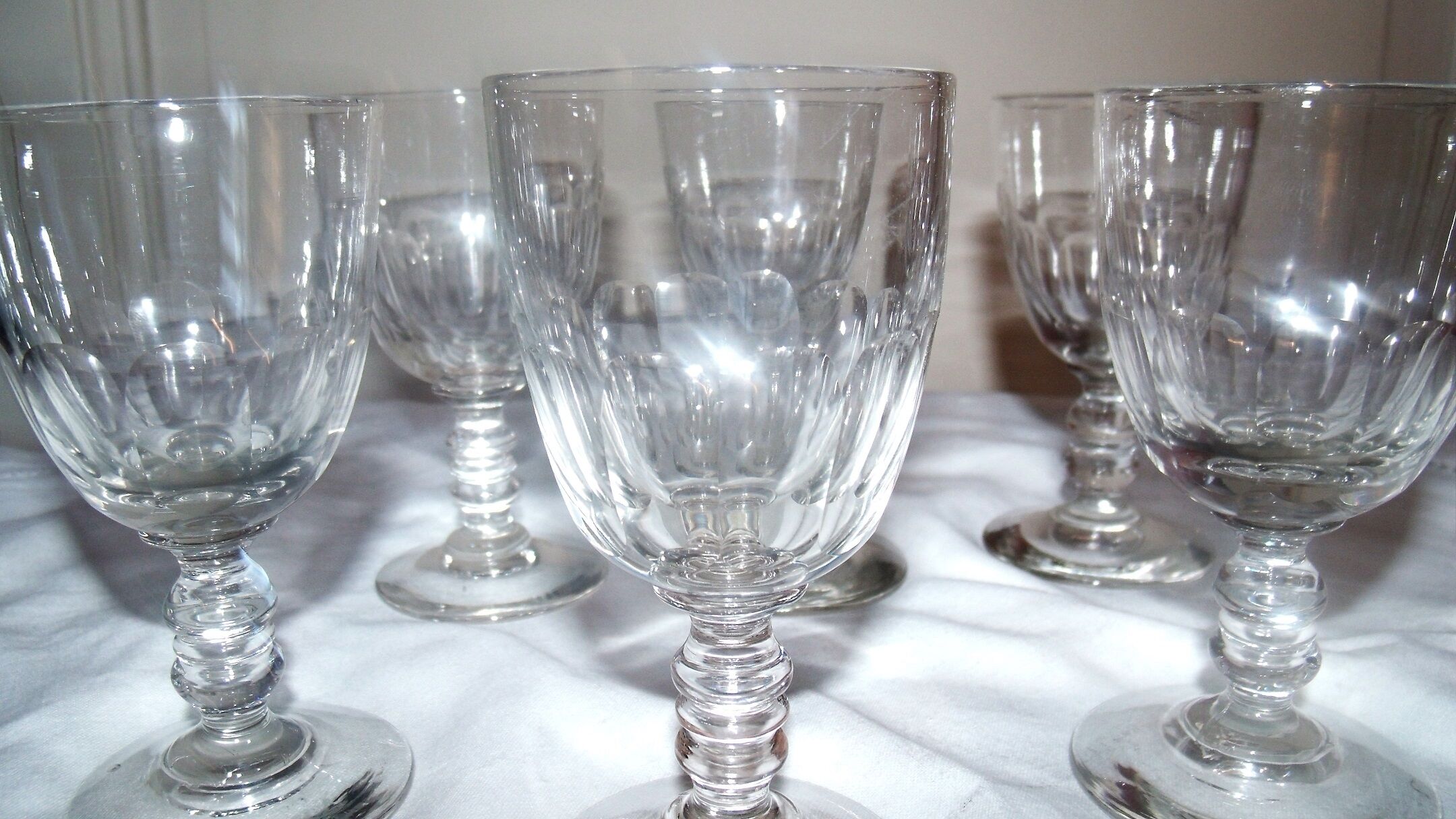 Lot of 6 glasses 19th
