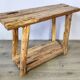 Petite console en bois brut ancien