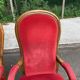 2 Louis Philippe cabriolet armchairs in burgundy velvet wood from the 19th century.