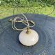 Vintage powder pink opaline globe player 1950