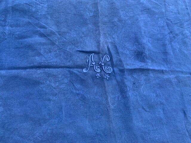 Linen linen linen monogram AC, floral pattern art deco