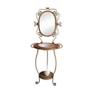 coiffeuse métal et porcelaine