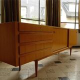 Sideboard in cherrywood with sliding doors from Wilhelm Renz, Germany 1960s