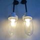 Pair of Art Deco wall lights in cast iron, glass and ceramic from the 1930s.