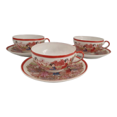 Three tea or coffee cups made of vintage japanese porcelain