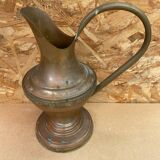 Ancien pichet gaor villedieu cuivre & anse laiton vintage