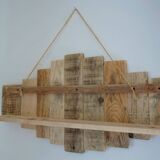 Wooden pallet wall shelf
