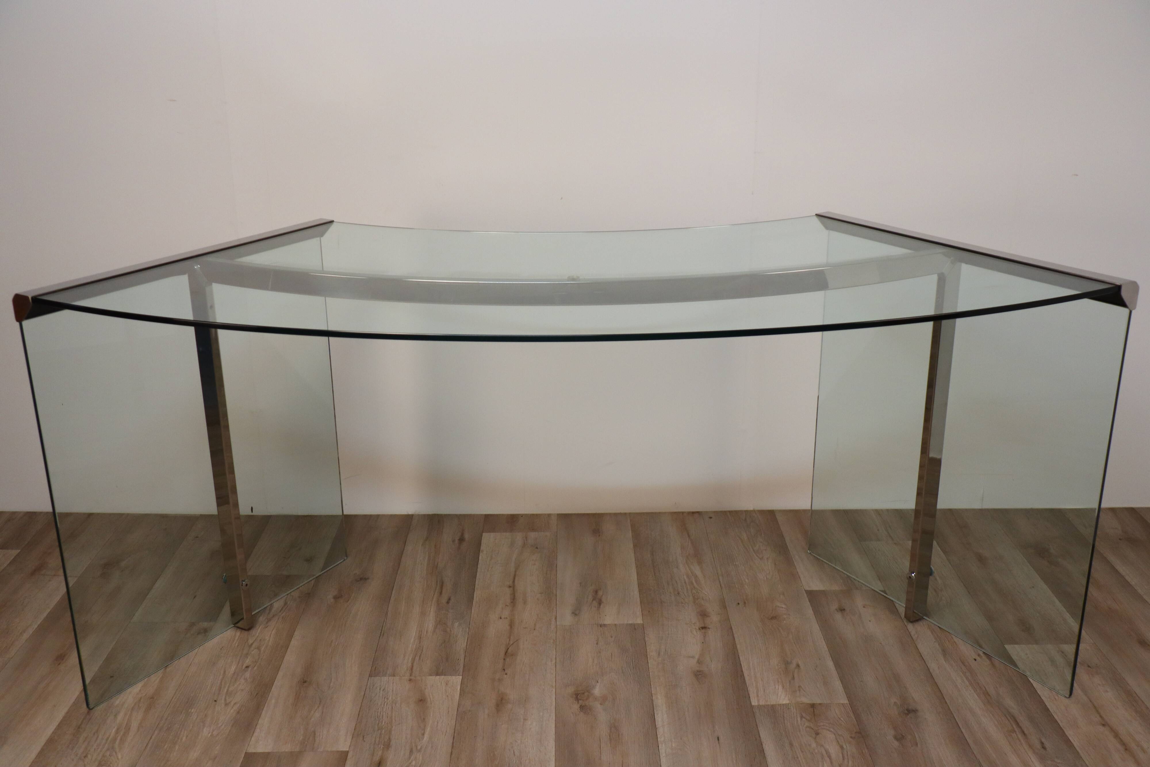 Board president by Gallotti & Radice in glass and chrome