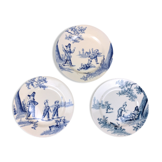 Set of 3 dessert plates Garde champêtre Clairefontaine