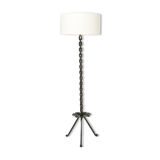 Foor lamp signed Jacques Vidal wrought iron dated 1967