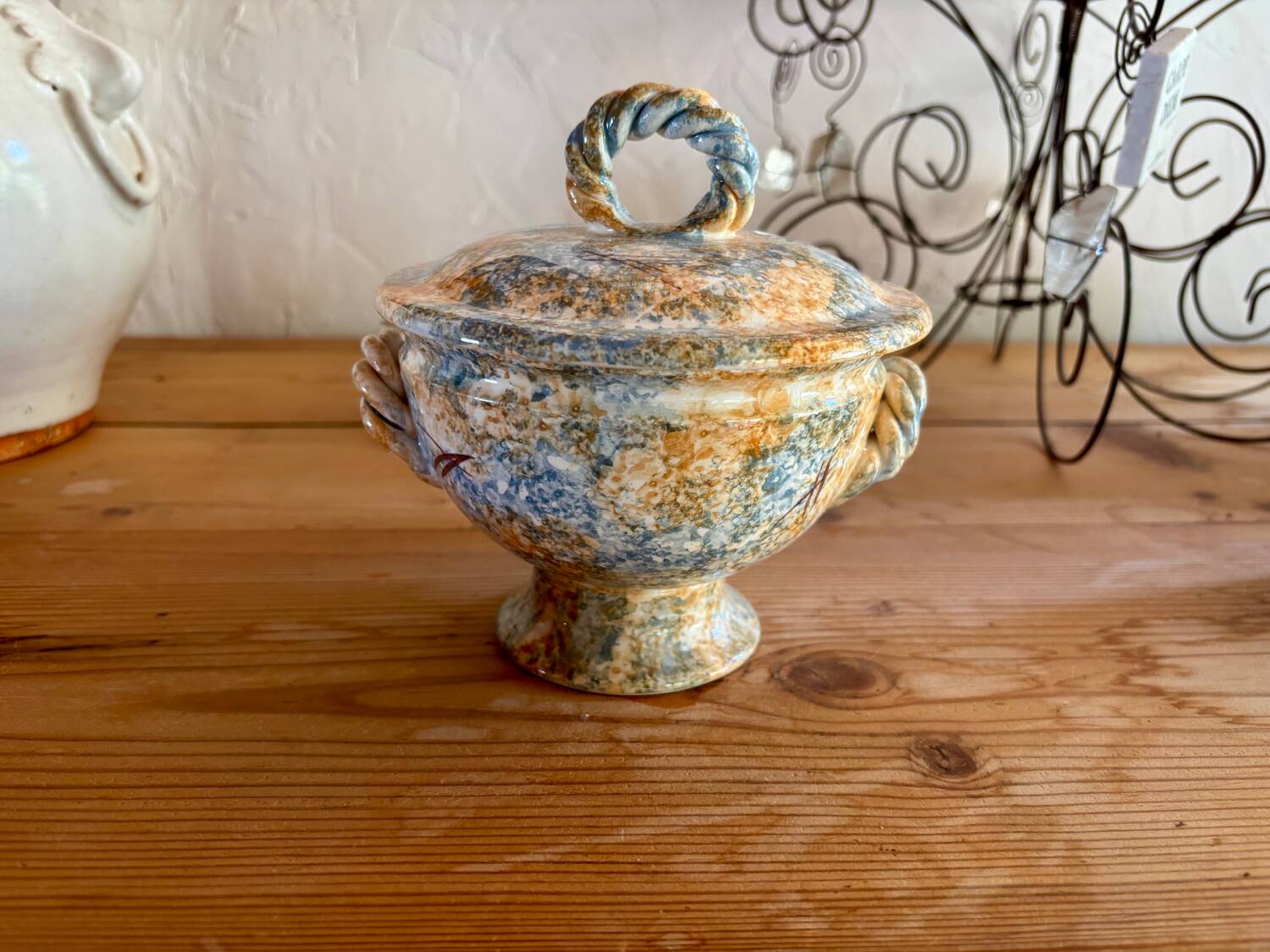 Vintage Vallauris Sugar Bowl / Candy Bowl