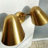 Double wall lamp adjustable brass cocottes