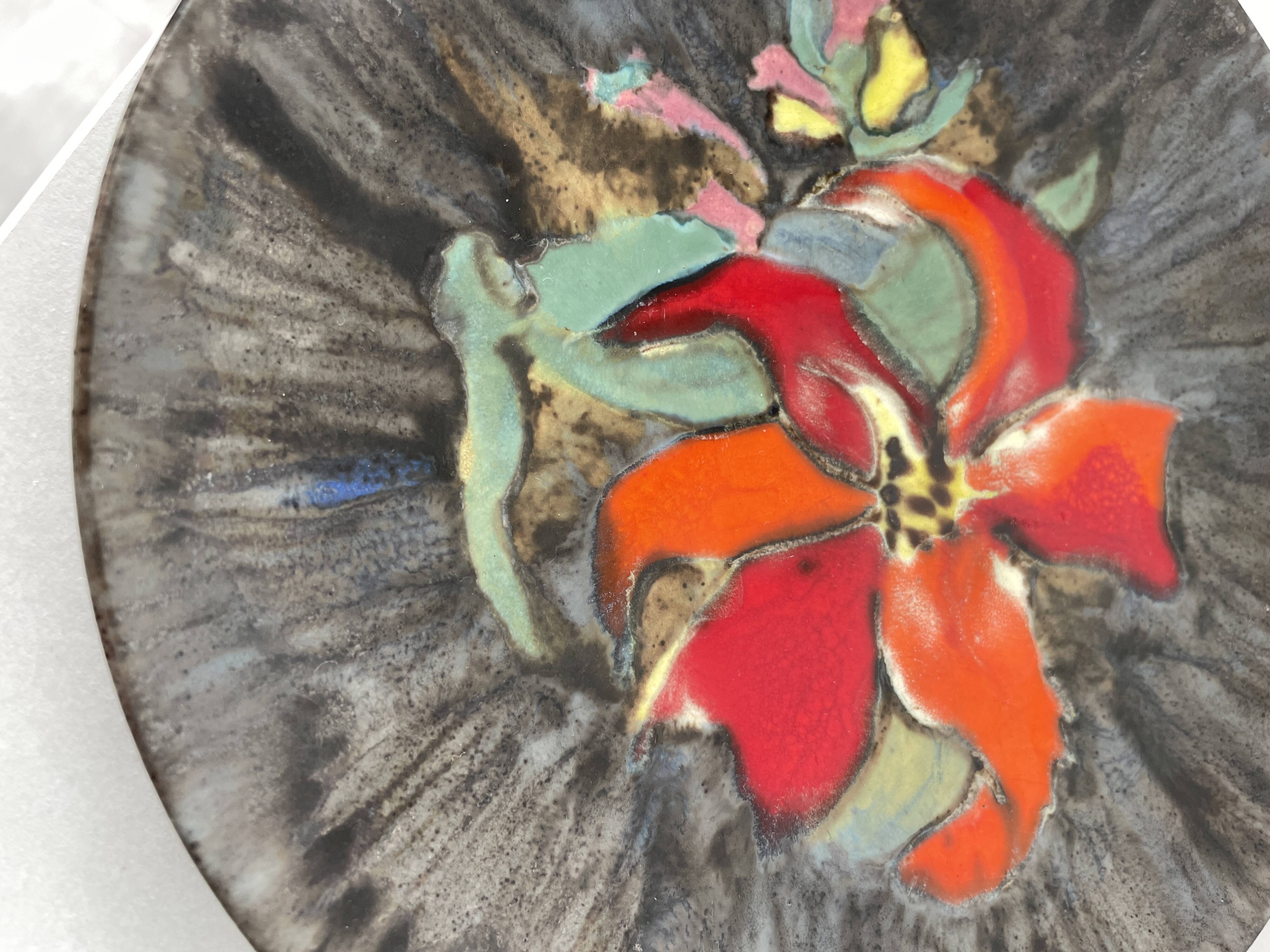 Rare plate bel delecourt quimper antique