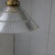 Glass and brass hanging lamp