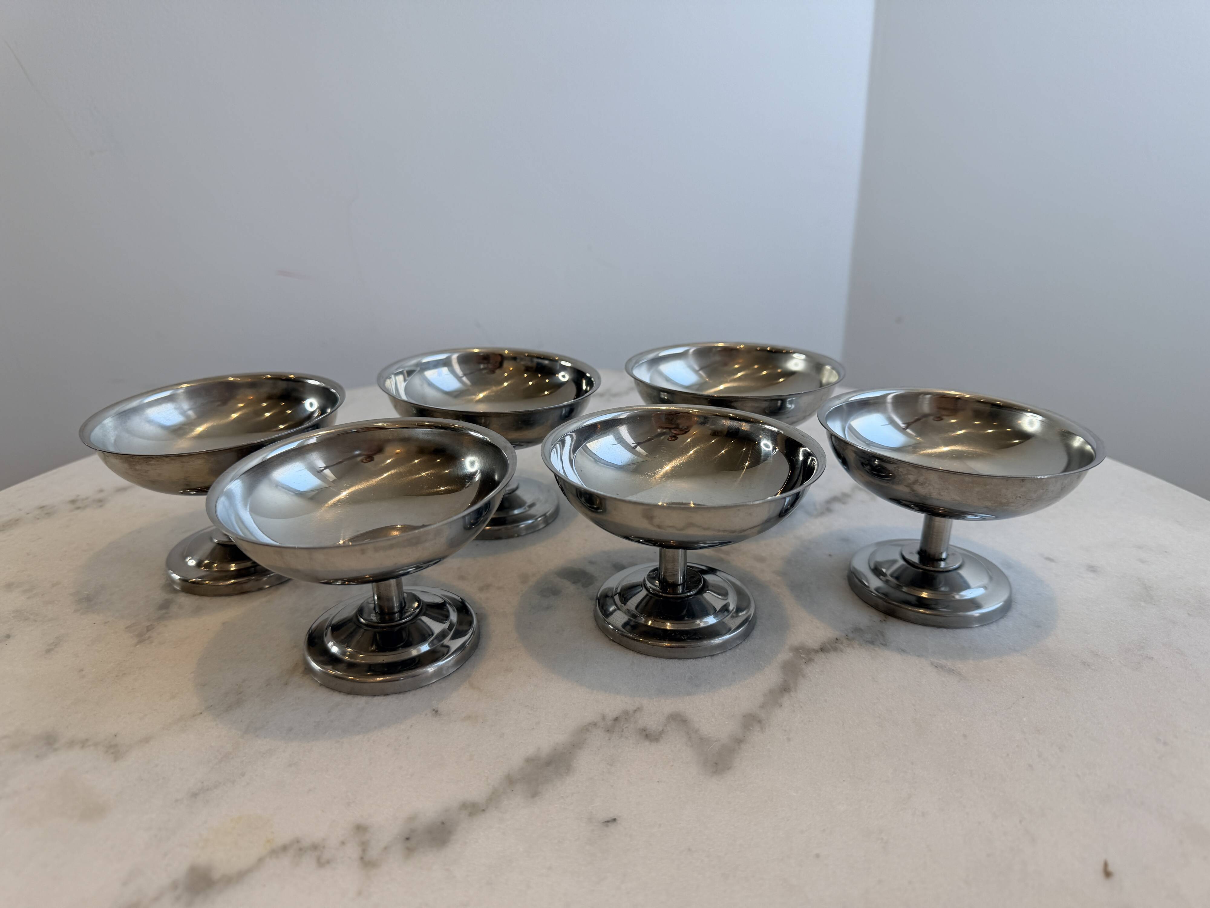 Lot de 6 coupelles en inox