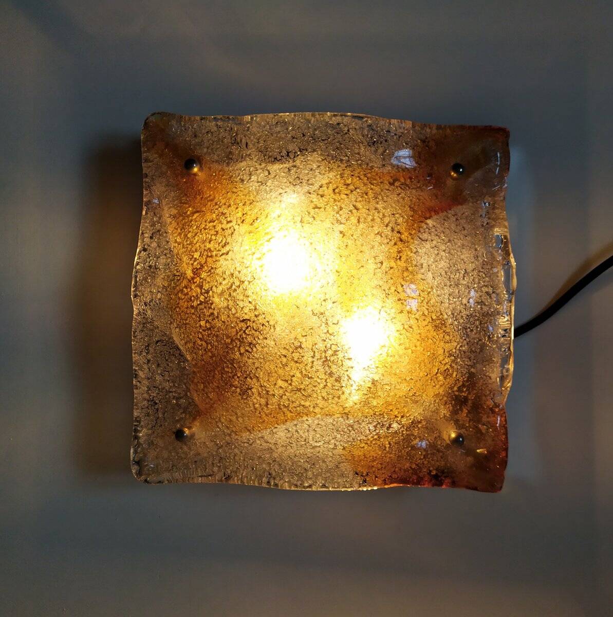 Murano Glass Wall Lights by Toni Zuccheri for Mazzega, 1970s, set of 2