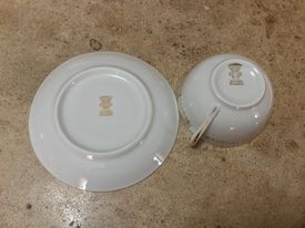 8 coffee, tea or chocolate cups & saucers Ferdinand Deshoulières