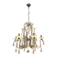 Chandelier en verre de Murano rose des années 1960