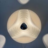 Set of 4 Peil & Putzler Wave milk glass Wall lamp , 1970s