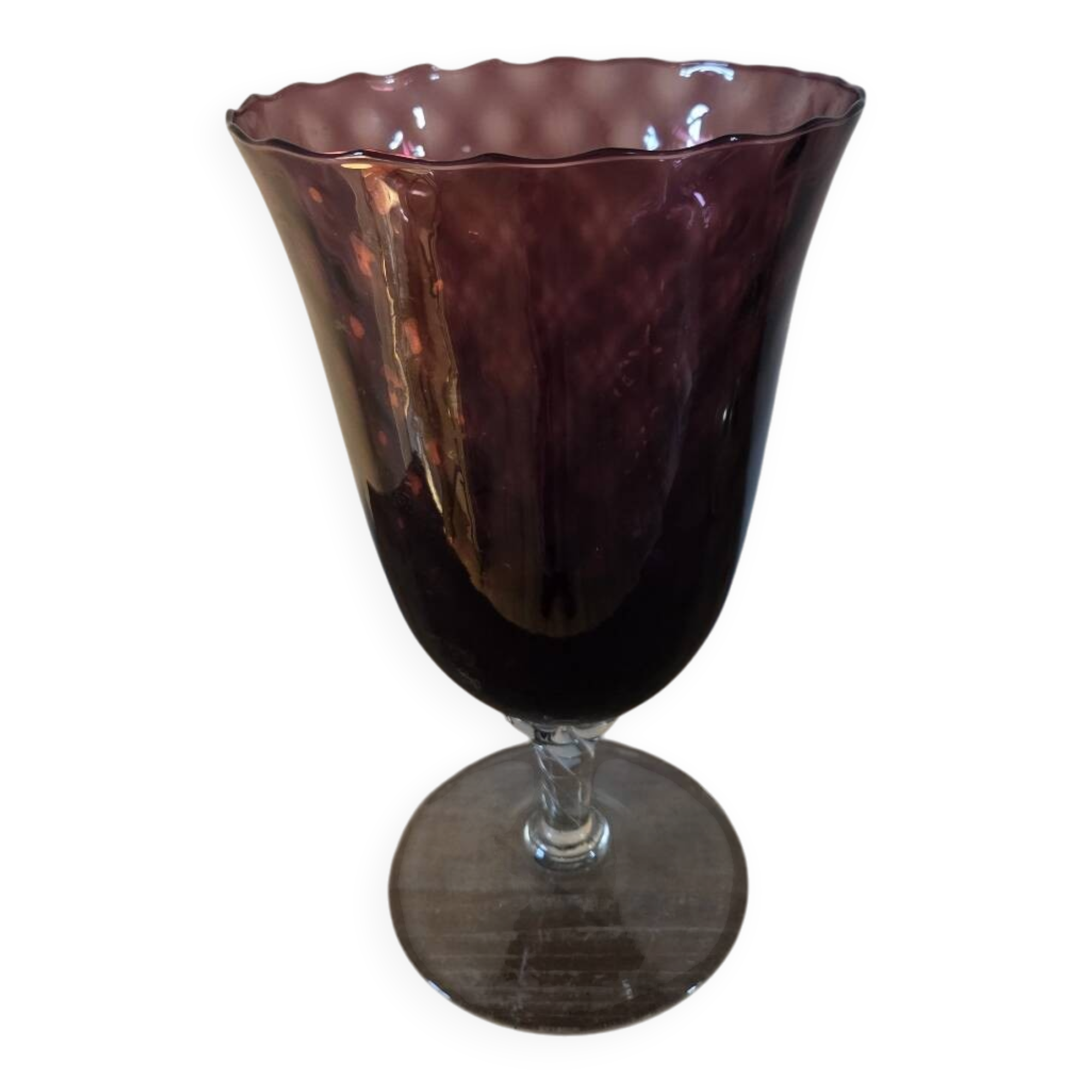 Blown glass vase, Empoli 1960