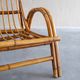 Mid-century rattan & bamboo two-seater lounge sofa
