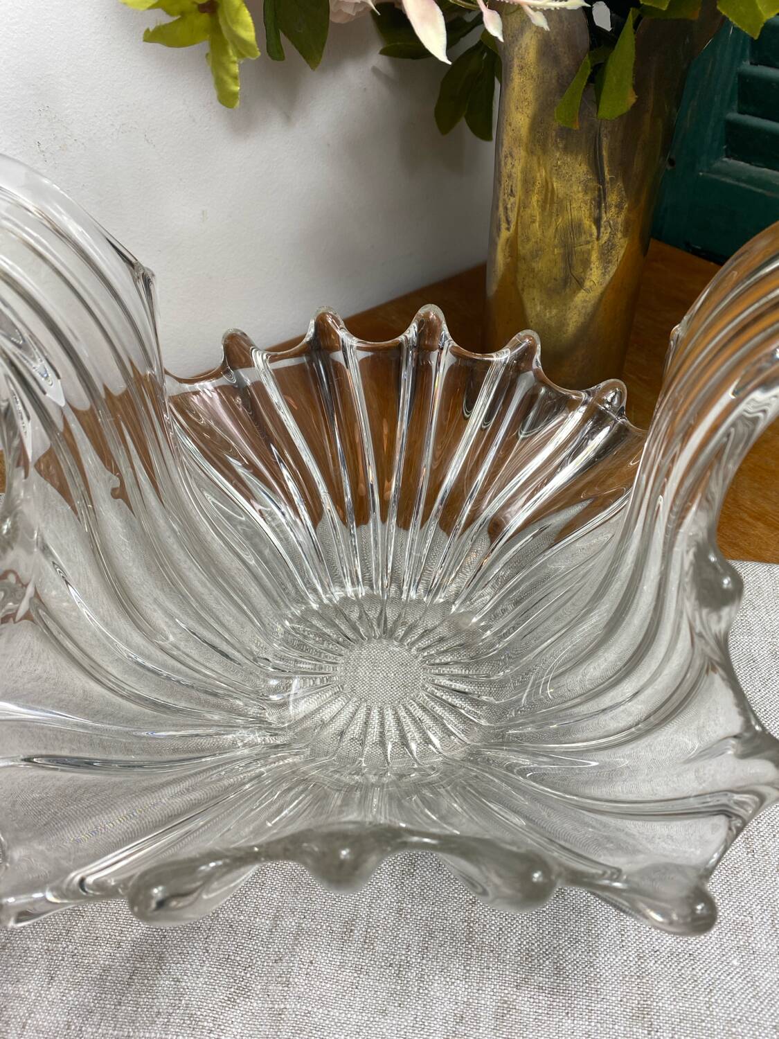 Large crystal fruit bowl, 1950s/1960s