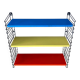 Tomado modular wall system - shelves - rack - unit in blue, yellow and red