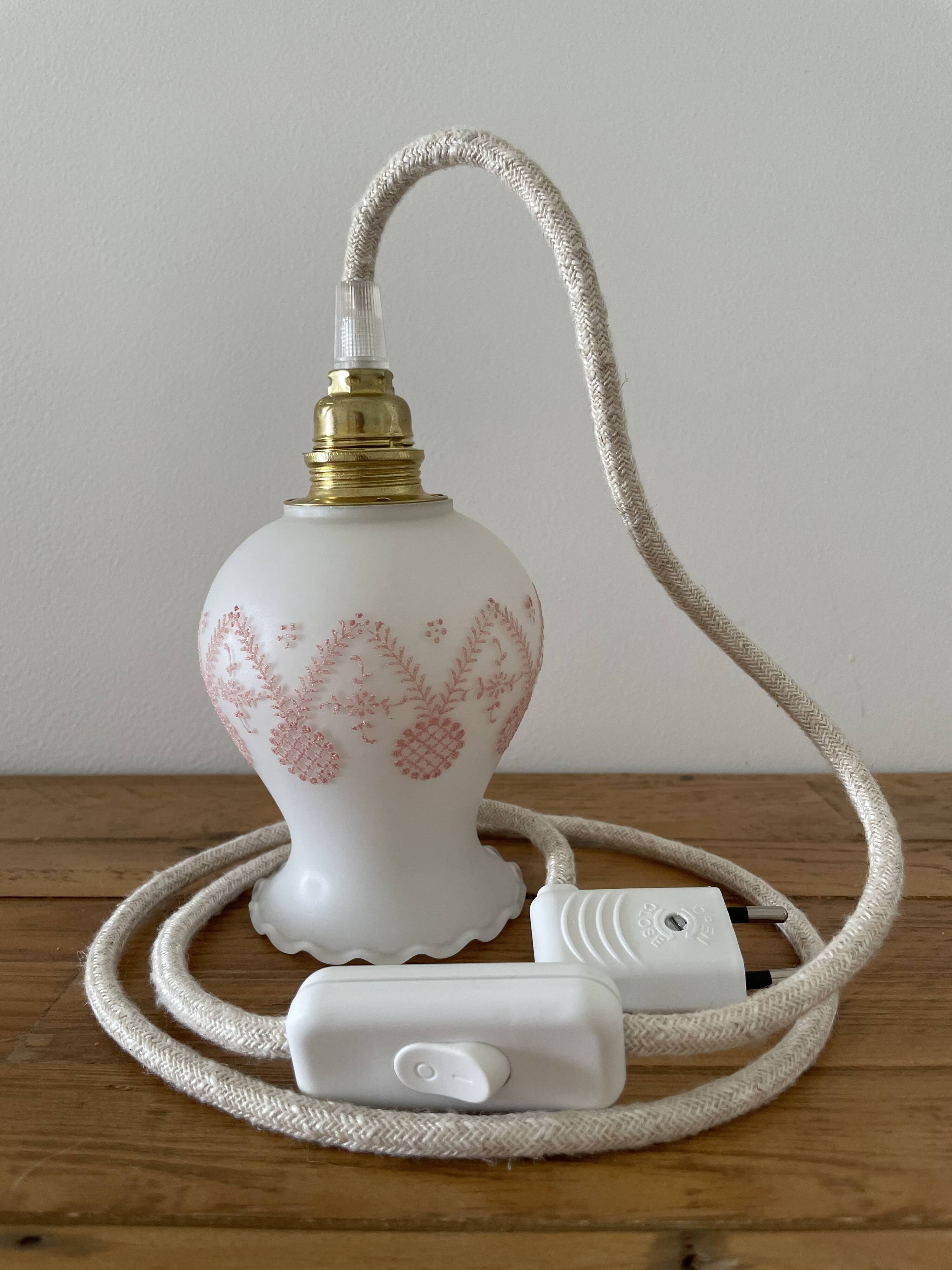 Vintage opaline lamp