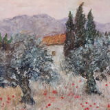 Landscape with olive trees