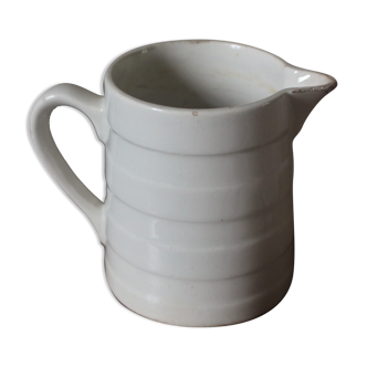 Pitcher White earthenware Creil Montereau