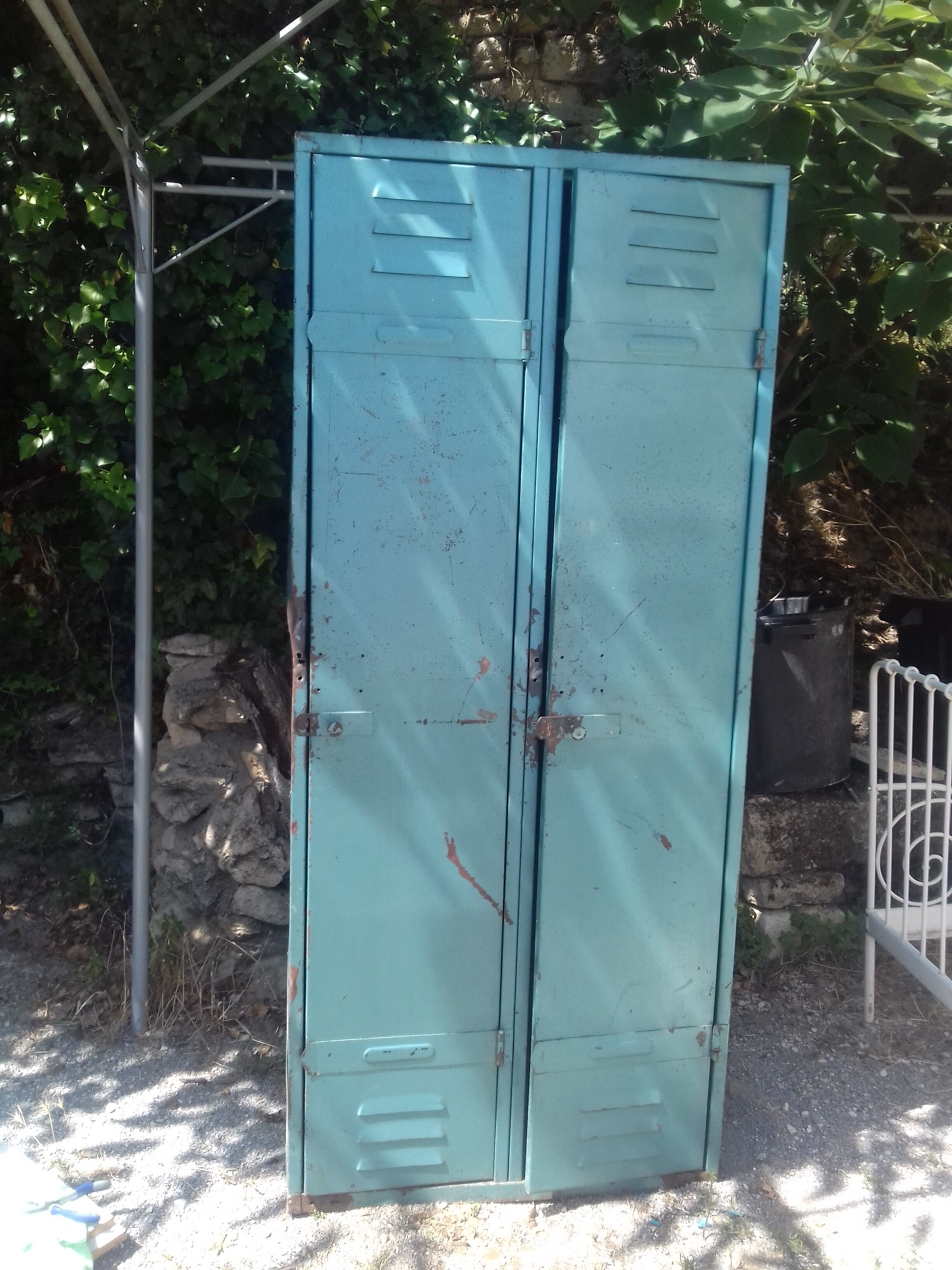 Wardrobe double cloakroom metal