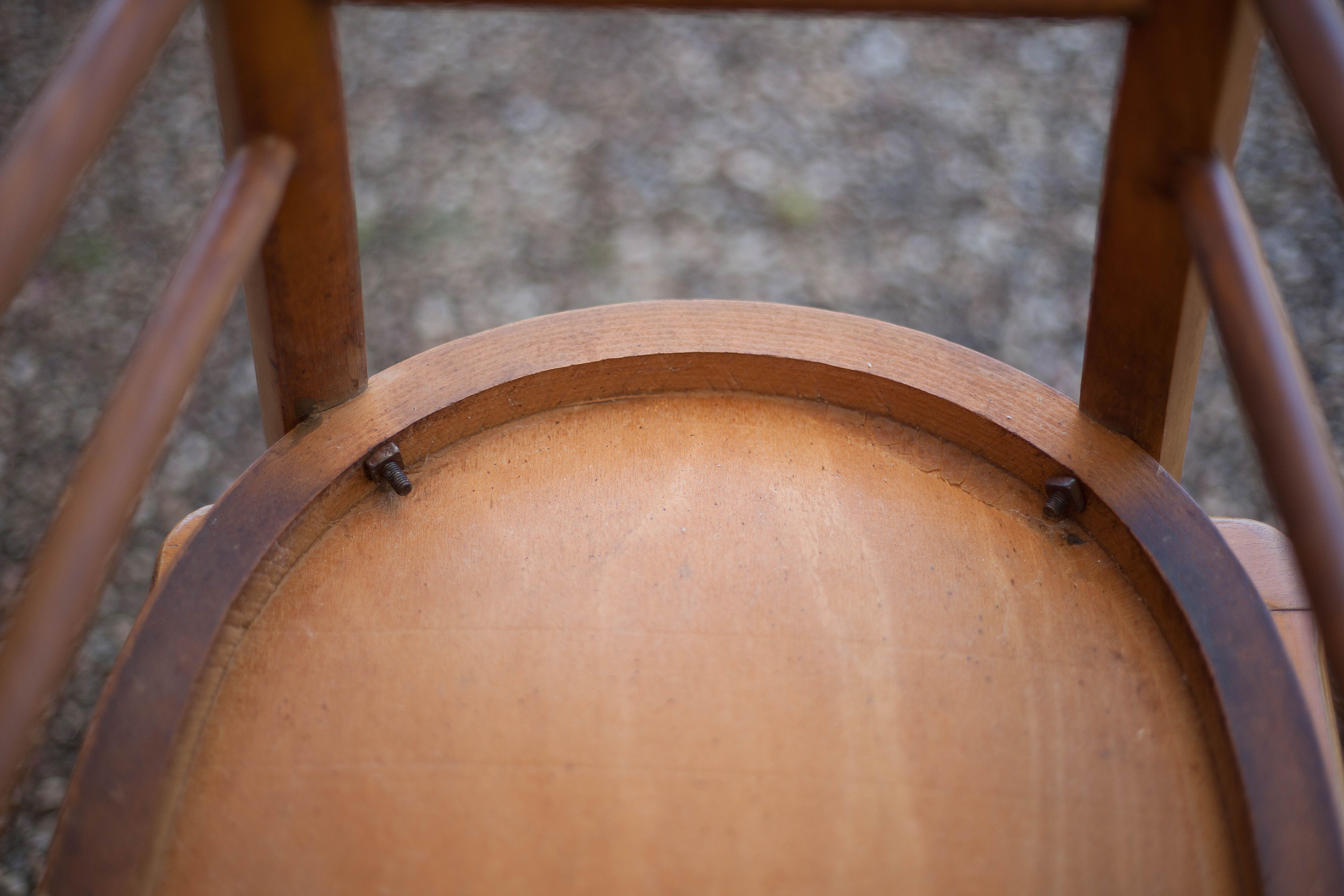Set of 3 vintage wooden chairs by Luterma, 1960s