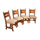 Lot de 4 chaises rustiques