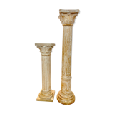 Carved wooden columns Corinthian capital