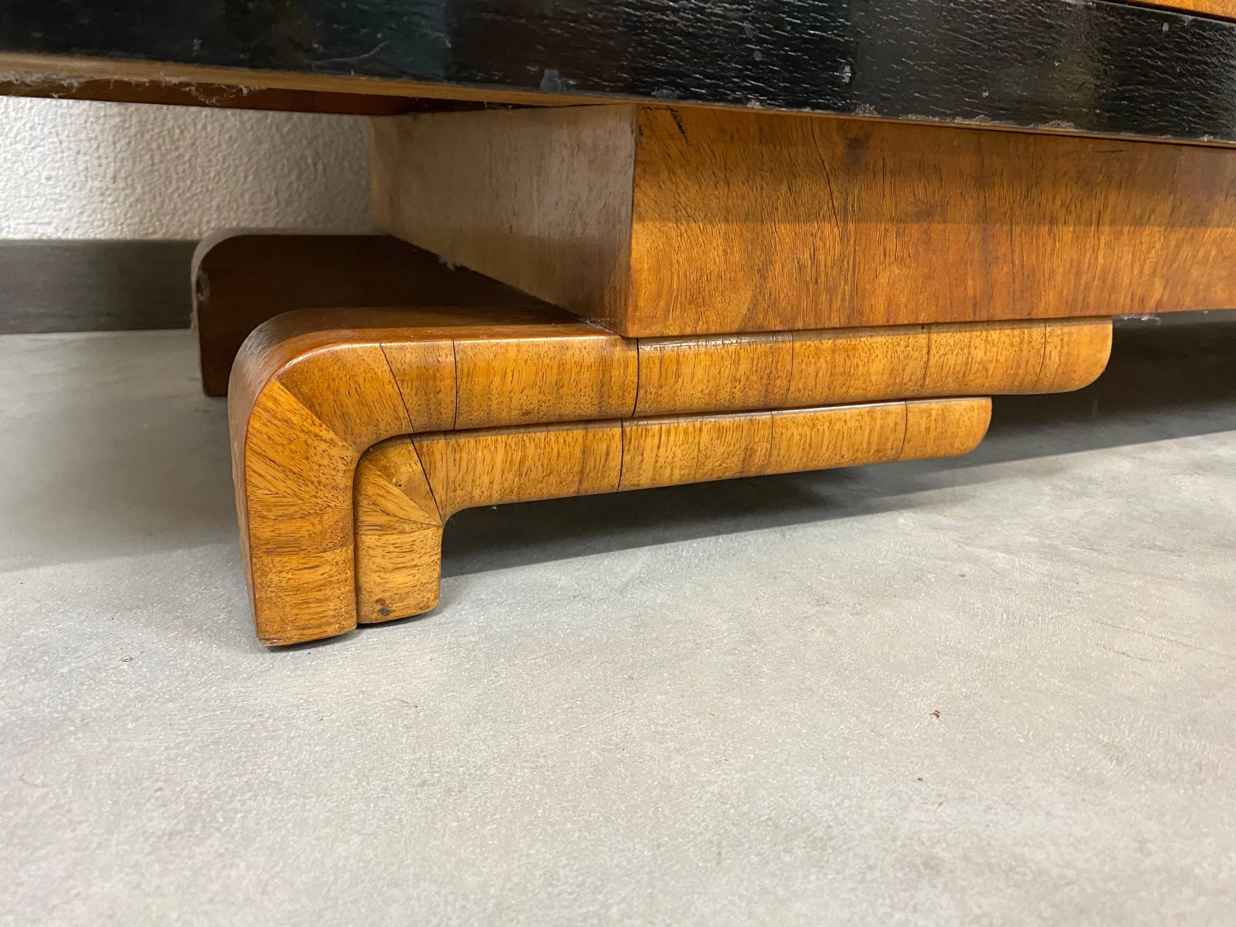 Art Deco display cabinet in walnut